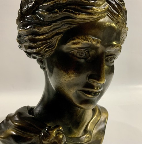 Bronze Diane De Poitiers Sculpture Devonware Canada Genuine Hand Painted Heavy - Picture 1 of 13