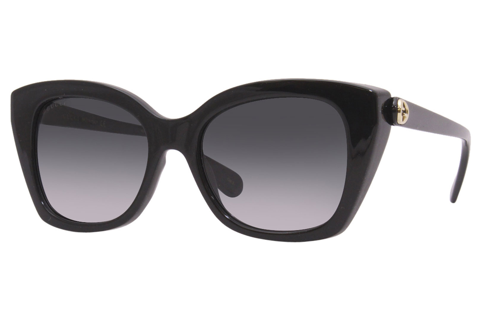 Солнцезащитные очки Gucci GG0921S 001 Женские черные/серые с градиентными линзами прямоугольной формы 55 мм