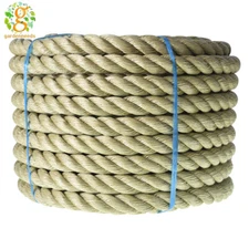 3 Strand Twisted Rope 1 In × 100 Feet PP Manila Rope  For Outdoor Living