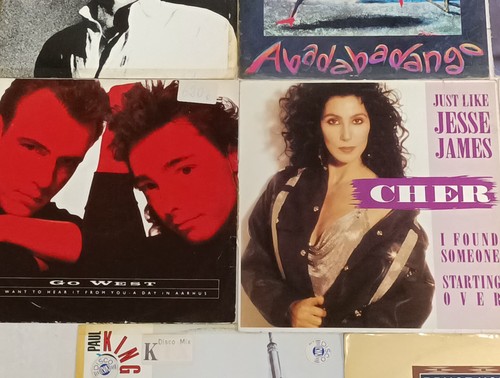 Lotto 25 Dischi Vinile 45 Giri 12" MIX ROCK POP anni 80 90 2000 - Foto 19 di 22