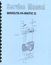 Minolta Hi-Matic E Service  Repair Manual Reprint