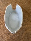 Vintage Andrea Sadek buffet Spoon holder - white china gold floral pattern #7736 — photo 7
