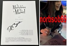 RACHEL BROSNAHAN SIGNED THE MARVELOUS MRS. MAISEL SCRIPT w/EXACT VIDEO PROOF COA RACHEL BROSNAHAN SIGNED THE MARVELOUS MRS. MAISEL SCRIPT w/EXACT VIDEO PROOF COA