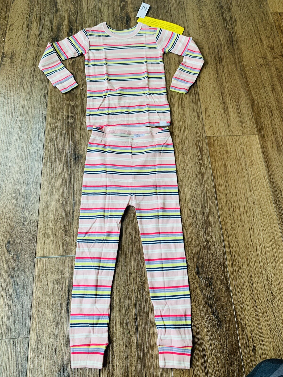BABY GAP GIRLS PAJAMAS SET PANTS Size 3T Long Sleeve Pink Striped NEW