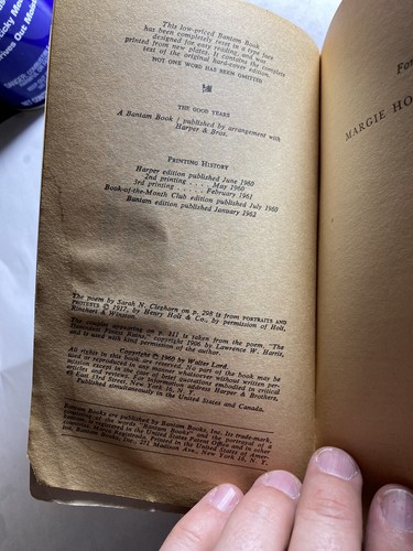 THE GOOD YEARS WALTER LORD 1900 THROUGH 1ST WORLD WAR BANTAM 1962 PB Acceptable - Picture 12 of 12