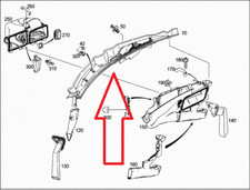 Mercedes-Benz C-Klasse W204 Scheibenwischerverkleidung vorne A2048303313 NEU Original
