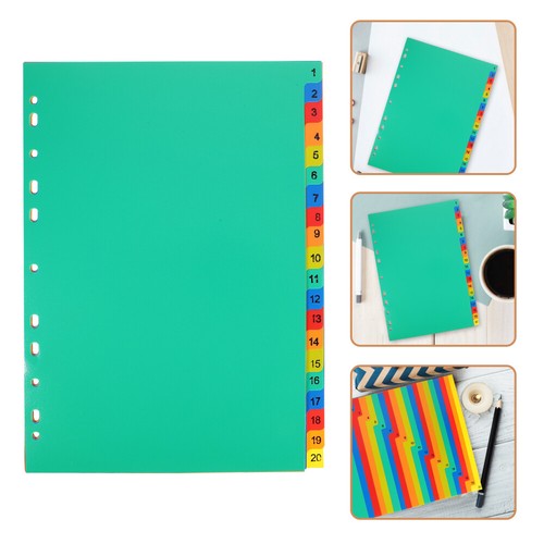 20pcs Office Binder Book Dividers Detachable Binder Tabs Notebook Binder - Picture 6 of 12