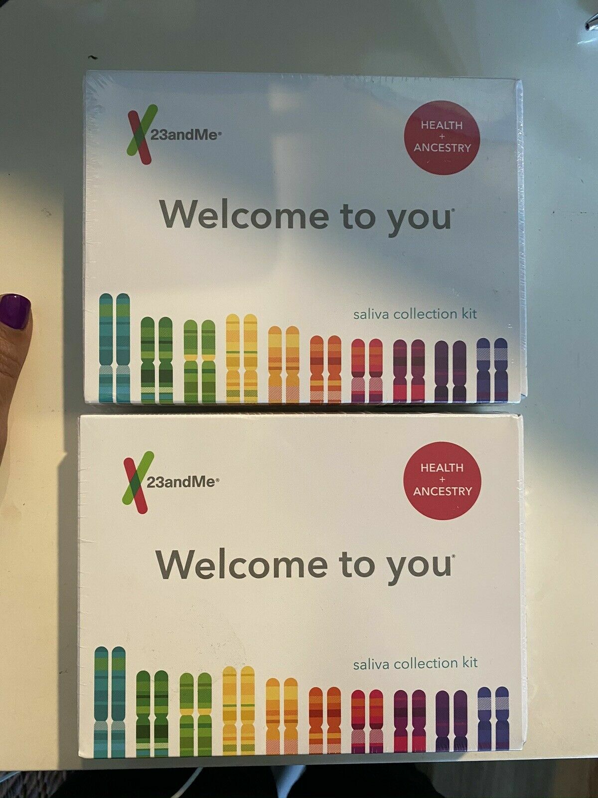 23andMe Health + Ancestry Genetic DNA Test double 2 kits 150 reports fda disease