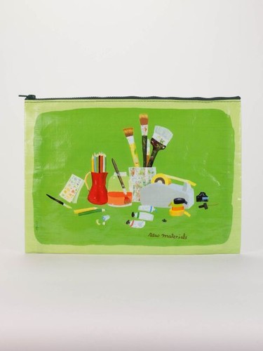 Blue Q JUMBO Zipper Pouch 95% Post Consumer Tote Your Stuff in Style! Organize! - Picture 7 of 37