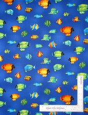 1 Yard Cotton Fabric Northcott Coral Reef Digital Tropical Fish Ocean Packed