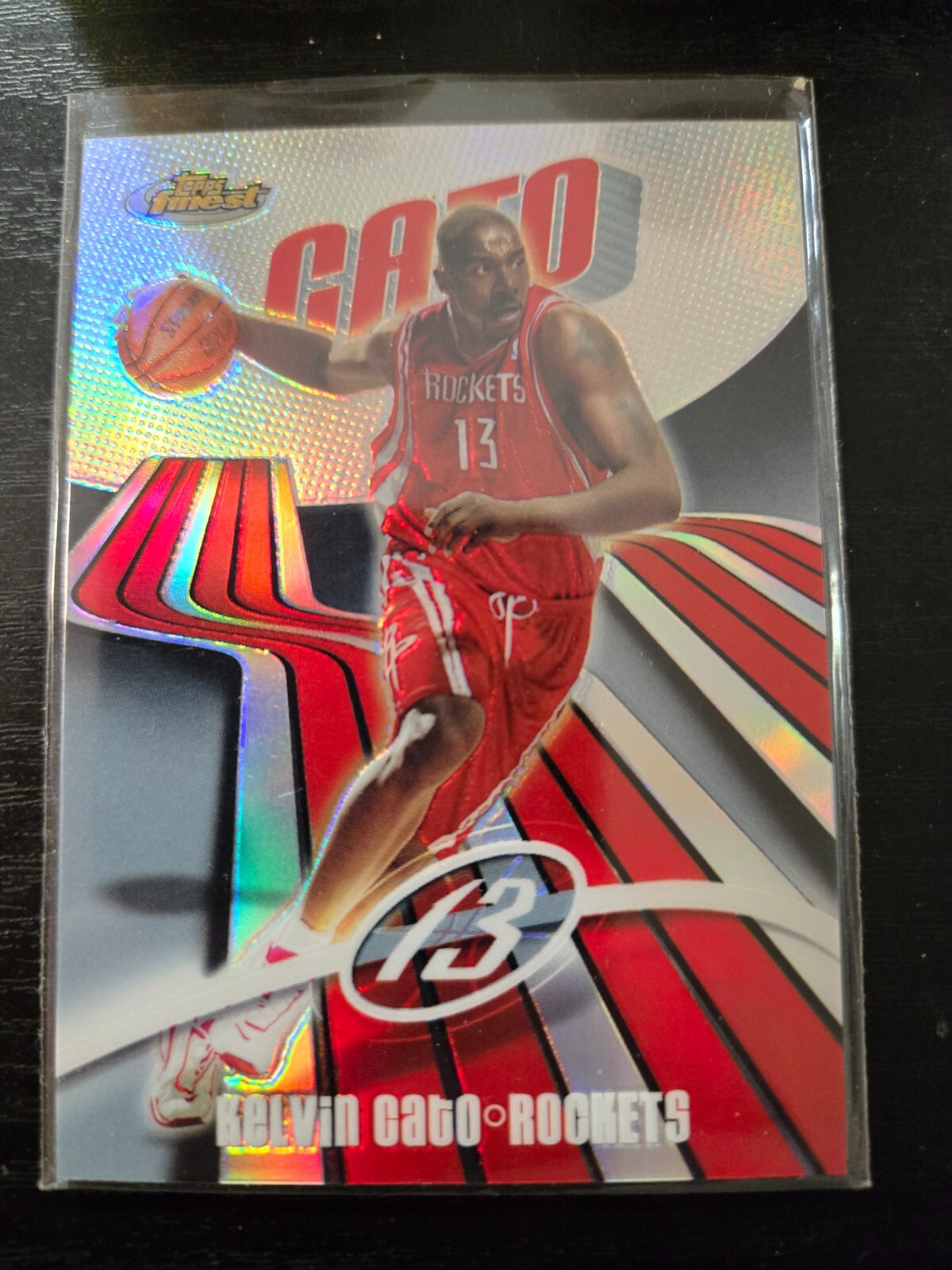 2003-04 Topps Finest Refractor  #D /250 Kelvin Cato #60 Rockets SP