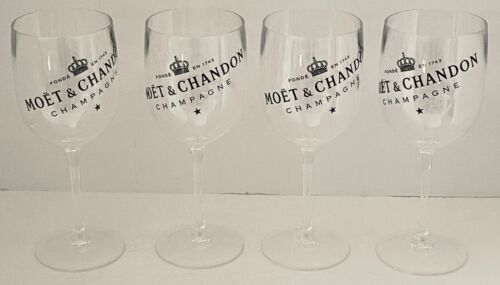 Moet & Chandon Champagne Clear Acrylic Party Goblets SET OF FOUR (4)-USA SHIPPER - Picture 3 of 7