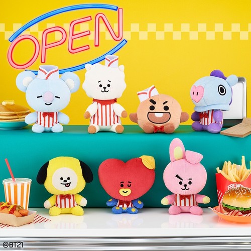 BTS BT21 Ichiban Kuji Diner 2022 Plüsch Puppe 7 Typen Komplettsatz NEU aus Japan - Bild 2 von 4