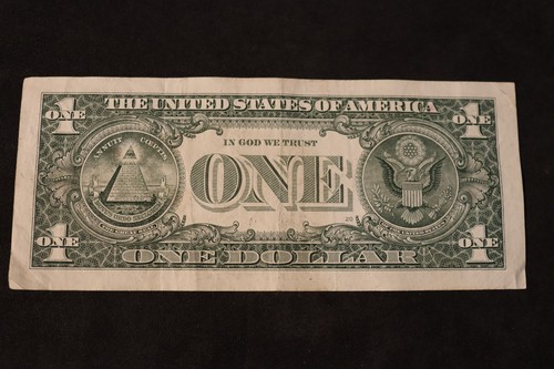 [APRIL 7, 1977] ONE DOLLAR FANCY BIRTHDAY NOTE  SN  L 01977407 E - Picture 3 of 3