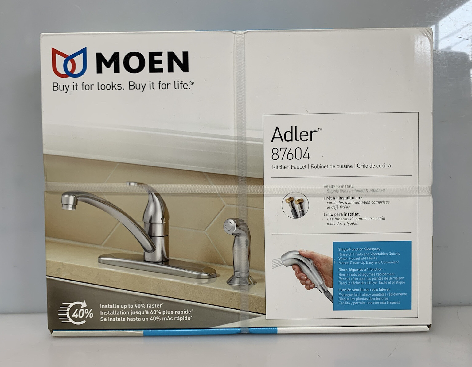 新品） MOEN 87604 Chrome 1-Handle Touch Control Kitchen Faucet Quantity