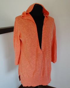 EILEEN-FISHER-women-039-s-Size-S-pullover-sweater-3-4-sleeves-w-hood-linen-cotton