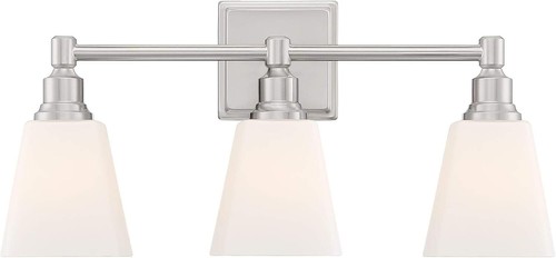 Signature Hardware 453490 Leadwell 3 Light 21" Wide Vanity Light, Brushed Nickel