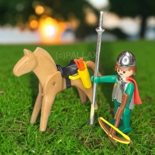 PLAYMOBIL3333 RITTER BOGENSCHÜTZE MIT PFERD KLICKY / 1975 - Bild 1 von 2
