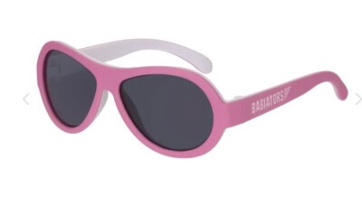 Babiators Original Aviators Two Tone Ticked Pink Sunglasses Size 3-5 Years - NEW