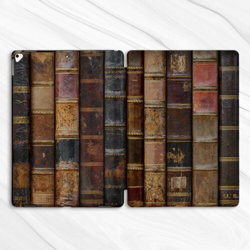 Vintage Book Shelf Library Case For iPad 10.2 Air 3 4 5 Pro 9.7 11 12.9 Mini - Picture 3 of 6