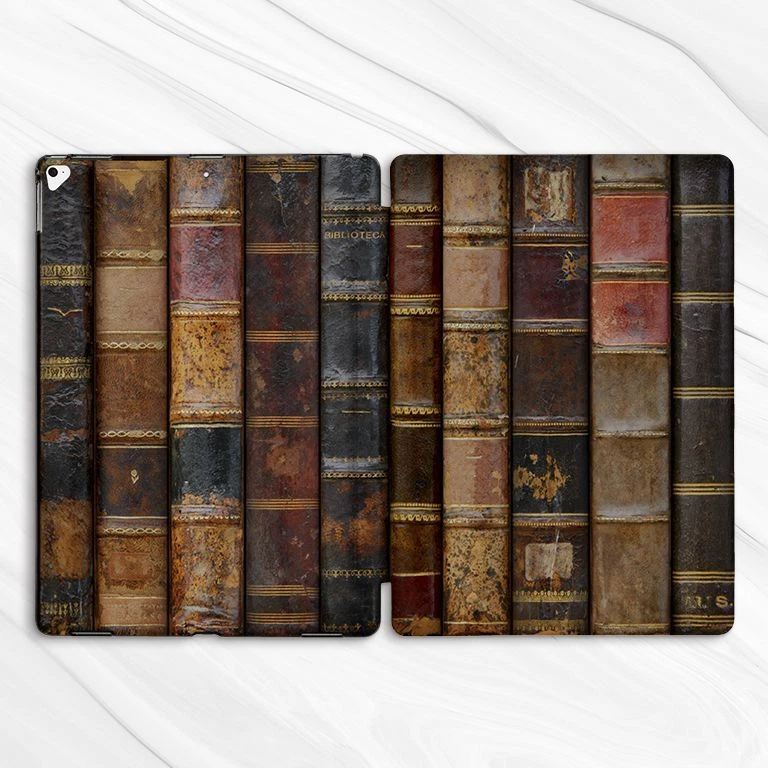 Vintage Book Shelf Library Case For iPad 10.2 Air 3 4 5 Pro 9.7 11 12.9 Mini - Image 3 of 4
