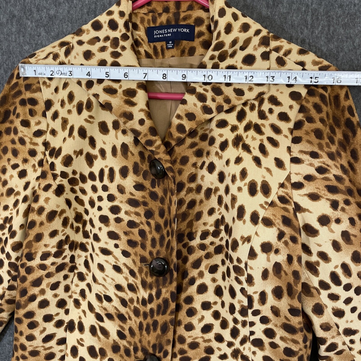 JONES NEW YORK ヒョウ柄ジャケット JONES NEW YORK ヒョウ柄ジャケット Jones New York Sport Zip