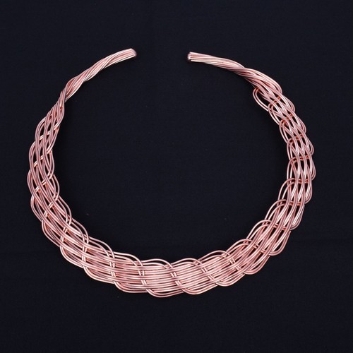 Pure Copper Vintage Handmade Copper Wire Unique Design Necklace Jewelry IN-008 - Picture 3 of 6