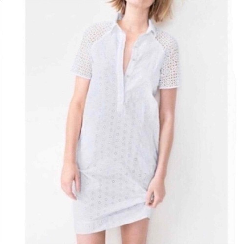 J.Crew Cotton Short Sleeve Eyelet Shirt 