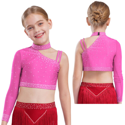 Kids Girls Blouse Athletic Crop Tops Modern T-shirt School Tank Top Camisole - Picture 55 of 117