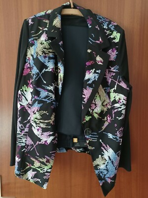 Herrmann Lange Bluse und Toni Hose Gr.46 Bluse mit Pailletten lang, Hose schwarz