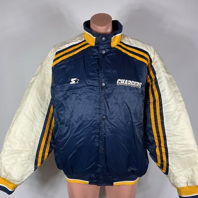 Vtg STARTER PROLINE SD Or LA Chargers NFL Satin Jacket L