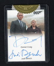 James Bond Archives 2014 Auto Autograph Card Daniel Craig & Judi Dench Skyfall