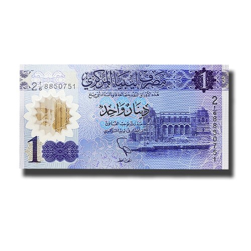 1 Dinar Libyen Polymer Banknote Omar Mukhtar 2019 unzirkuliert - Bild 3 von 5