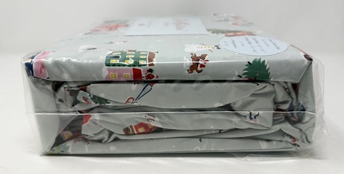 CATH KIDSTON SNOW DAY Queen Sheet Set Duckegg Winter Christmas Village NIB NEW - Picture 4 of 6