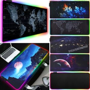 Übergroße Mauspad LED-Beleuchtung RGB Gaming Mouse Pad Tastaturmatte