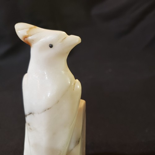 Vintage Alabaster carved Parrot bookends one damaged - Picture 11 of 11