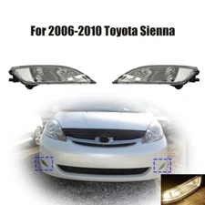 Pair Fog Lights For 2006-2010 Toyota Sienna Front Bumper Halogen Driving Lamps
