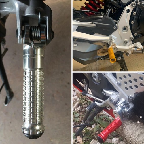 Blue CNC MPRO Front Foot Pegs For Yamaha Bolt 14 15 16 17 18 19 20 - Imagen 3 de 7