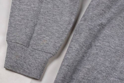 Vintage 2000s Fruit of the Loom Heather Gray 50/50 Raglan Sweater Men's XL - Picture 2 of 7