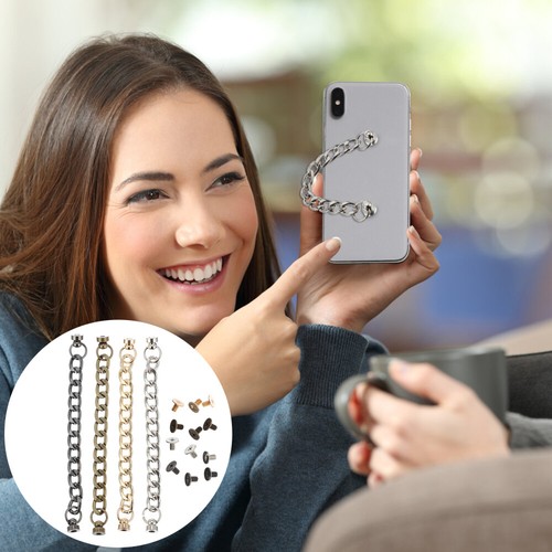 4 Pcs Mobile Phone Pendant Short Chain Buckle Cell Charms Strap Lanyards - 第 4/12 張圖片