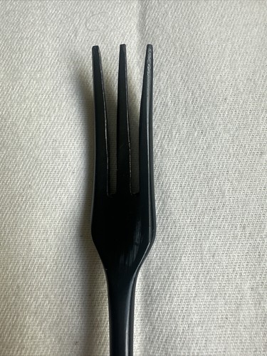 Vintage Mid Century Modern Sterling Silver Handles And Laquered Wood Salad Set - Picture 15 of 24