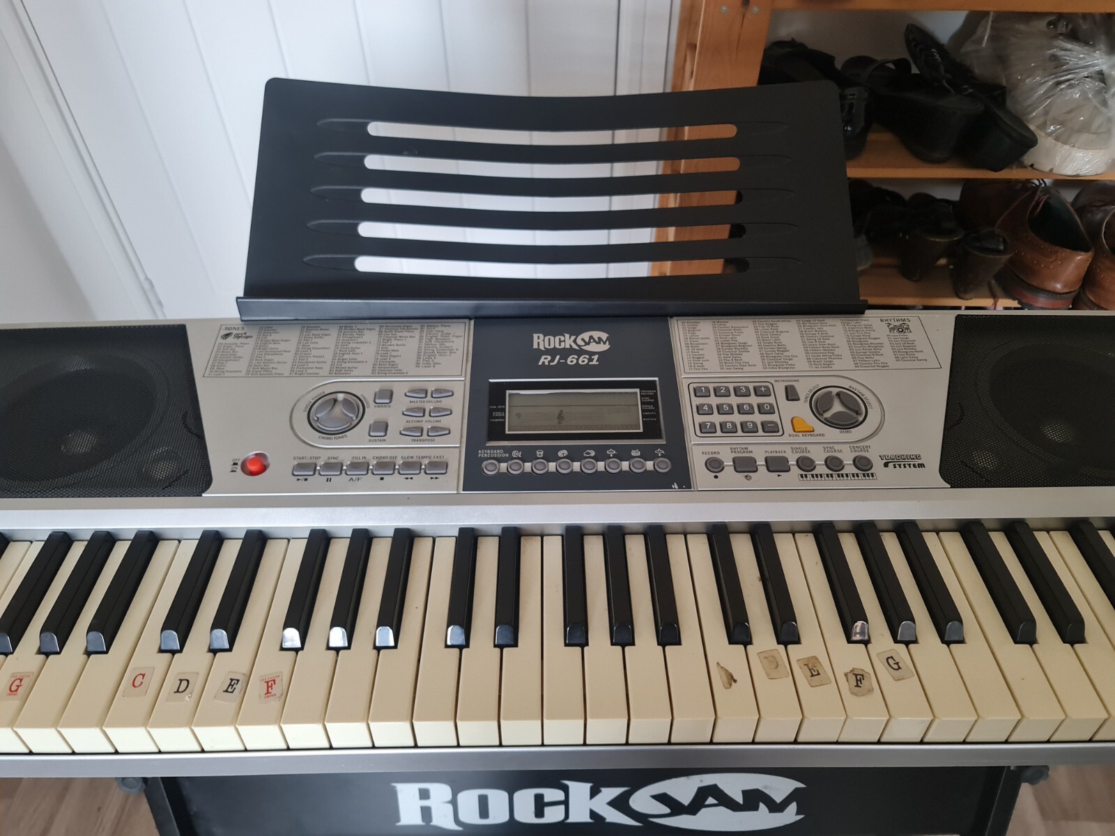 RockJam RJ661 Electric Teaching Keyboard With Stand 61 Keys eBay
