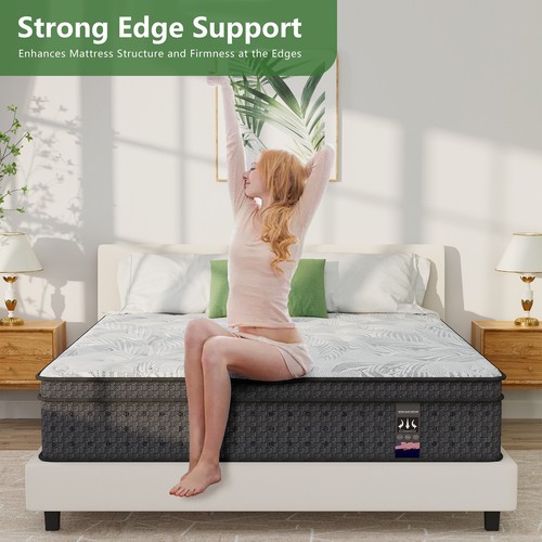 14" California King Gel Memory Foam Hybrid Innerspring Mattress, Edge Support - Picture 8 of 13