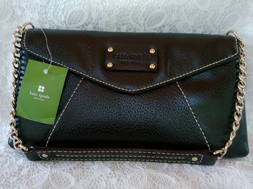 NWT Kate Spade Black Kiera Wellesley Envelope Shoulder Bag - Picture 2 of 7