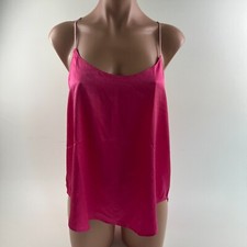 Victoria  s Secret Satin Racerback Tank Top Sleepwear Pink Size L NWT