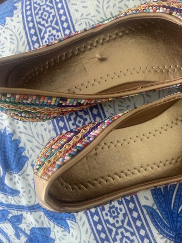 indische Punjabi Jutti Damenschuhe ethnisch mehrfarbig - Bild 3 von 4