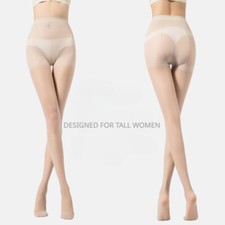 Luxallacki Ultra Sheer Pantyhose for Tall Women Control-top Tights Stockings