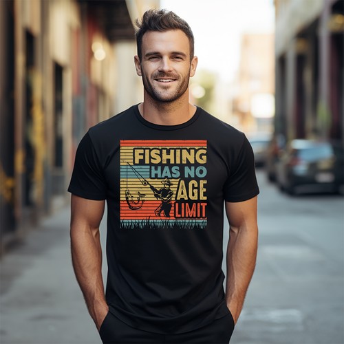 "1" Ageless Fishing Funny T-shirt for All Ages! Unisex 100% Cotton Tee. Reel in - Picture 9 of 46