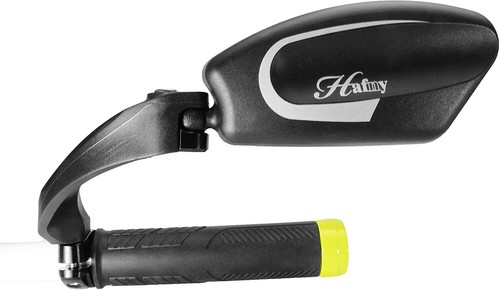 Hafny Flat D: 21-26 mm Handlebar Bike Left Rear View Mirror Stainless Steel Lens - Picture 6 of 6