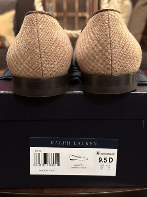 Ralph Lauren Purple Label Size 9.5D Wool Glenplaid Slippers  display picture 3